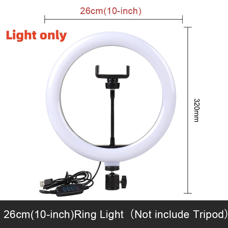 Selfie Circular Photo Ring Light LED Camera phone holder