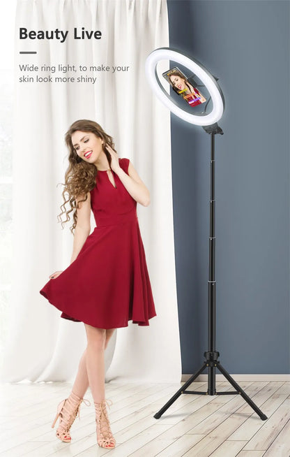 Selfie Circular Photo Ring Light LED Camera phone holder